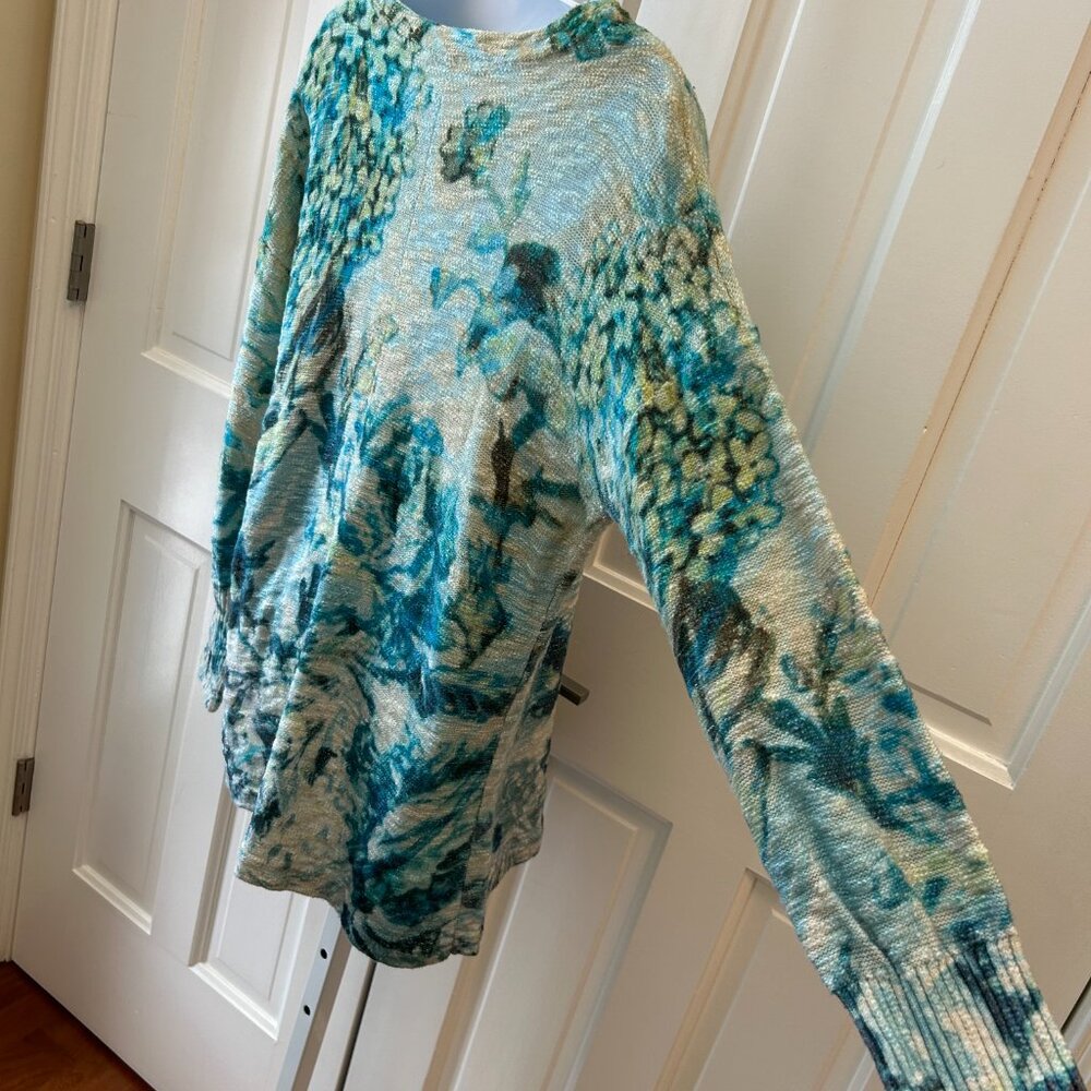 Aqua and green pastels 100% cotton shirt - Picture 4 of 11